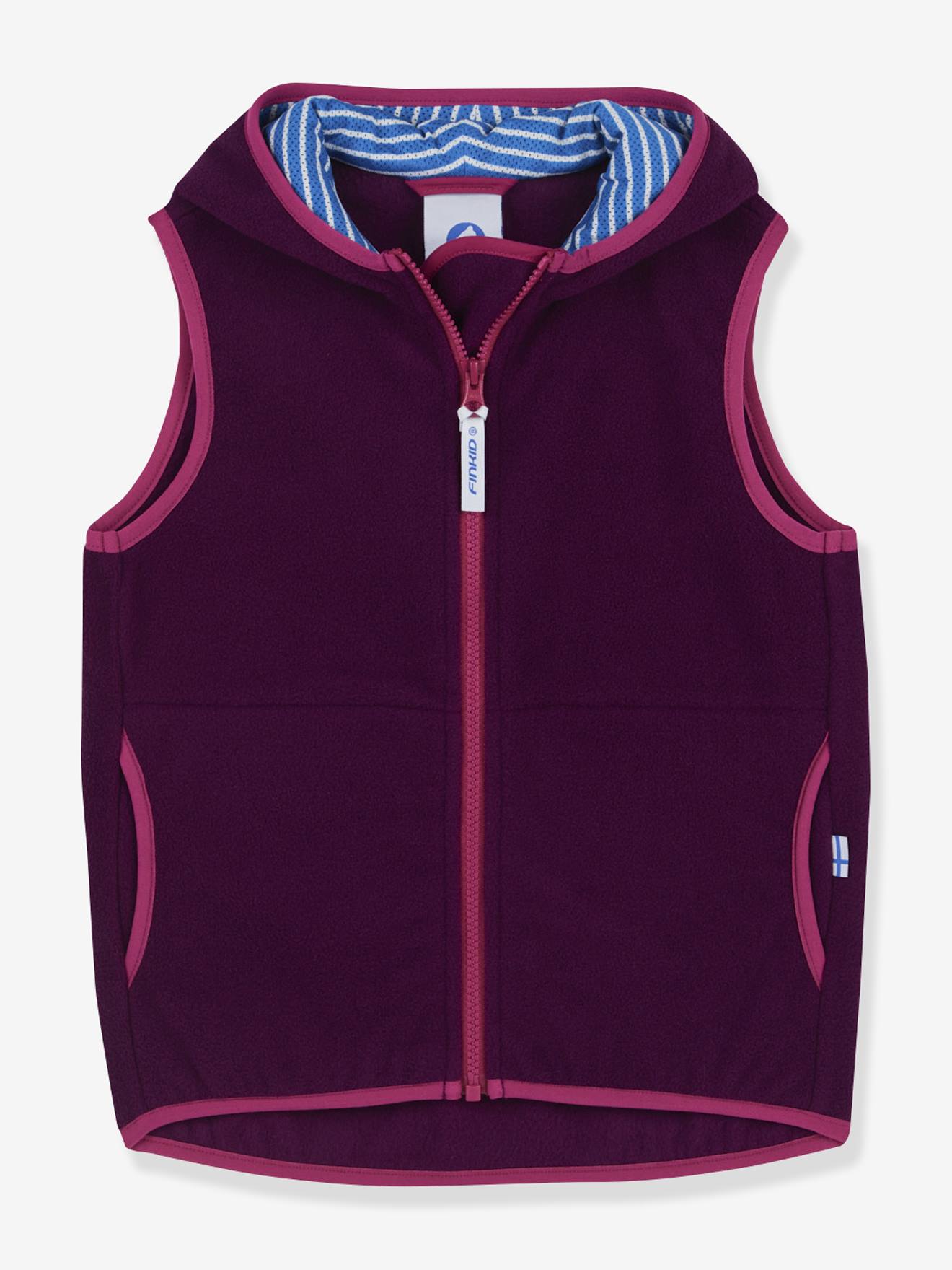 Fleece kindervest POPPELI FINKID, zip-in binnenjas paars afbeelding