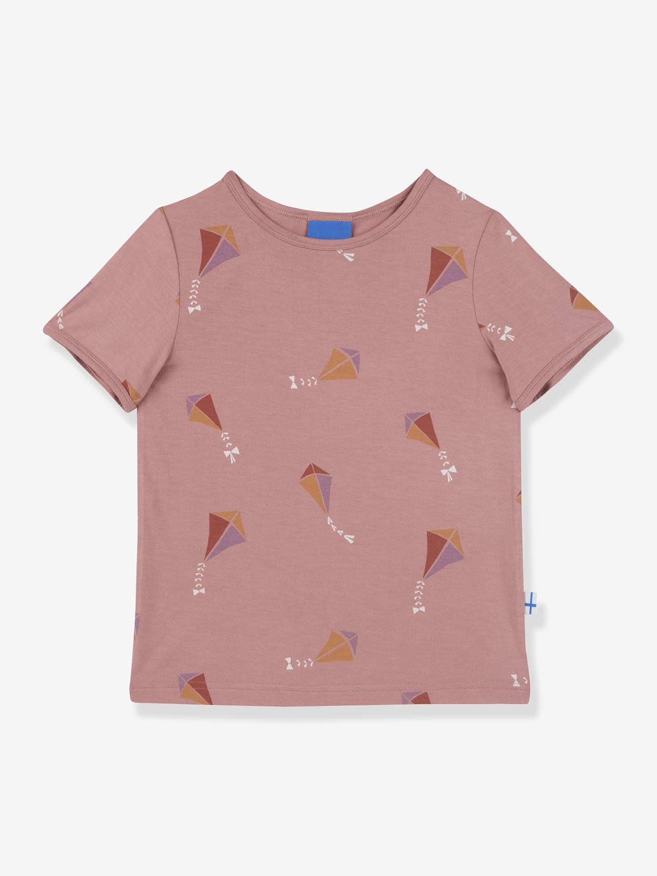 T-shirt voor meisjes met UV-bescherming ILTA SUN FINKID perzik afbeelding