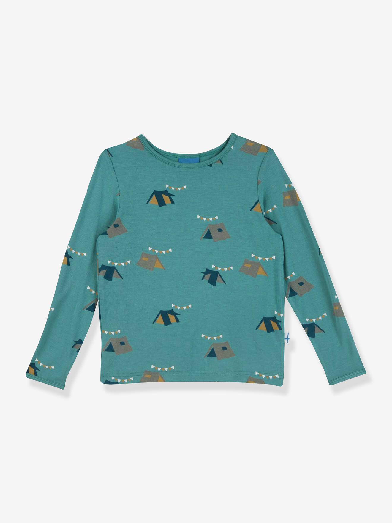 T-shirt met lange mouwen voor kinderen JUHANNUS SUN FINKID groen afbeelding