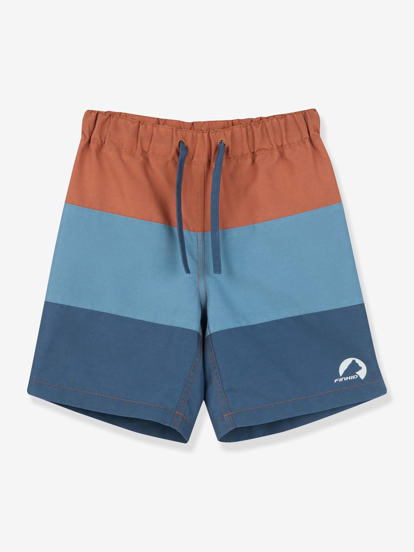 Zwemshort voor jongens met colorblock UIMARI EKO FINKID roest afbeelding