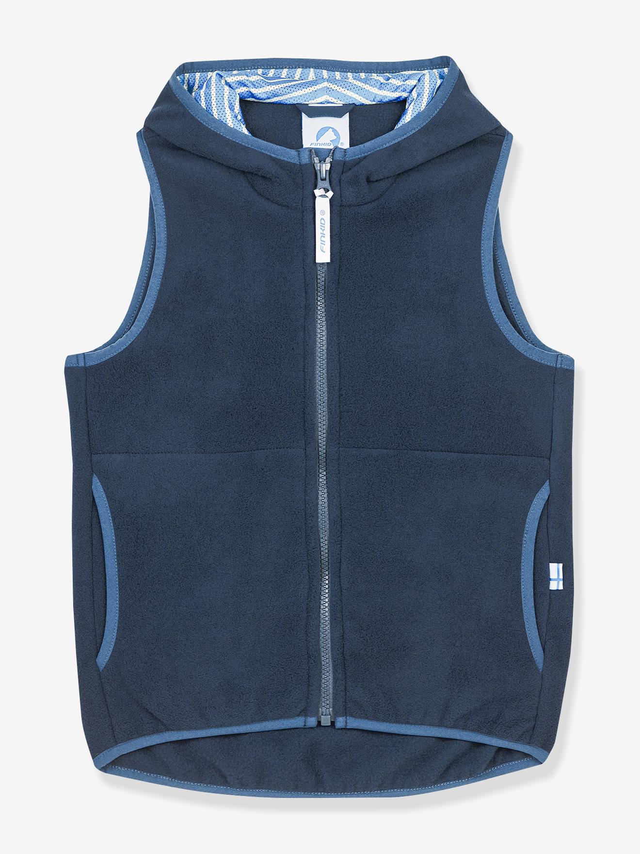 Fleece kindervest POPPELI FINKID, zip-in binnenjas marineblauw afbeelding