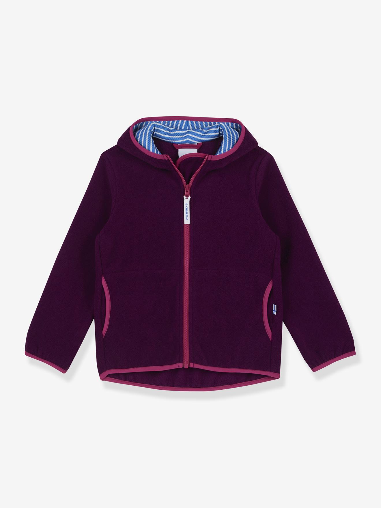 Fleece kinderjas PAUKKU FINKID, zip-in binnenjas paars afbeelding