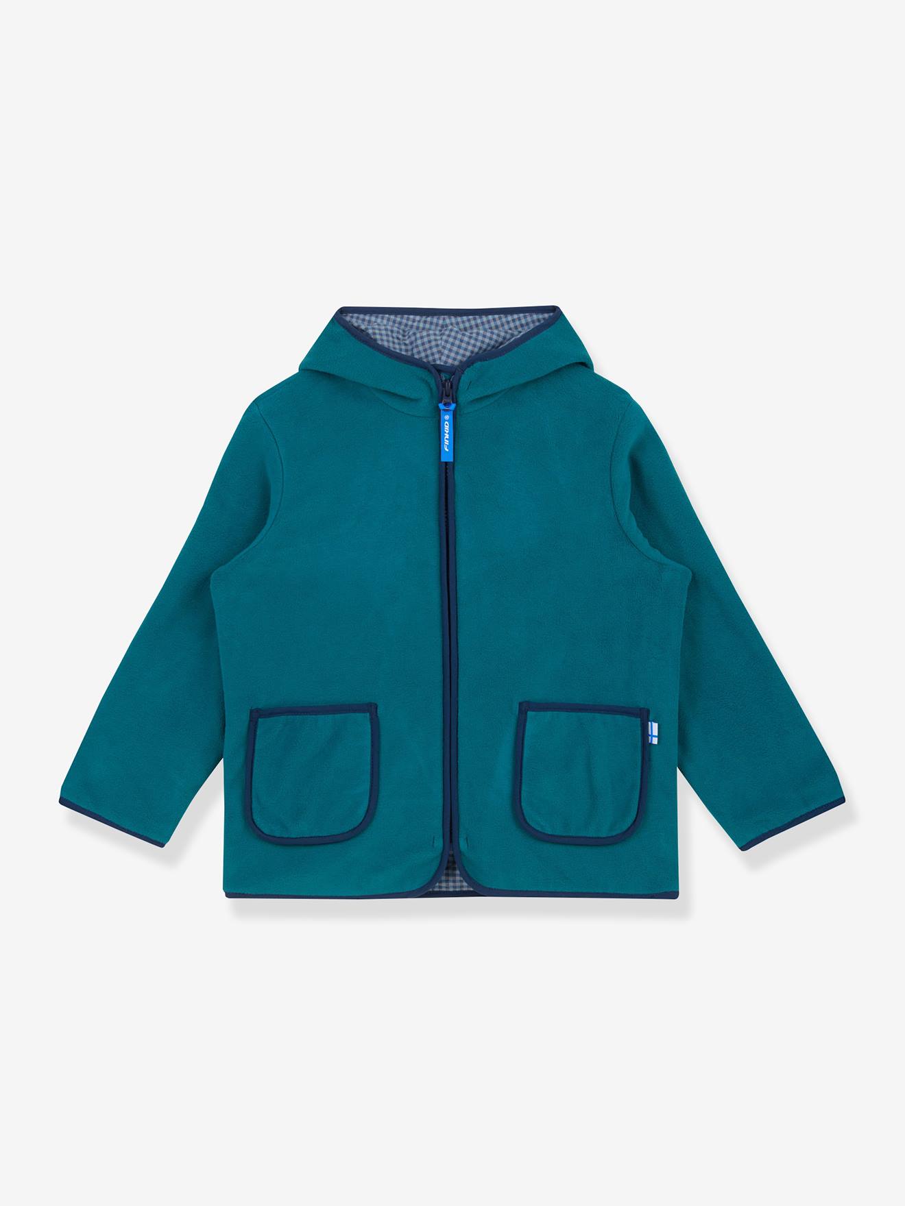 Fleece kinderjas TONTTU FINKID, zip-in binnenjas petrolblauw afbeelding