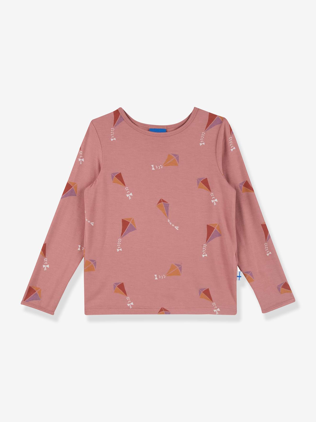T-shirt met lange mouwen voor kinderen JUHANNUS SUN FINKID perzik afbeelding