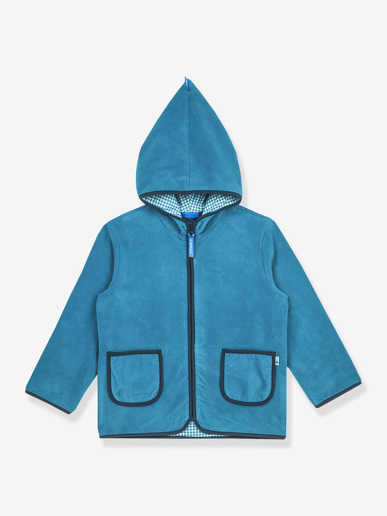 Fleece kinderjas TONTTU FINKID, zip-in binnenjas oceaanblauw afbeelding