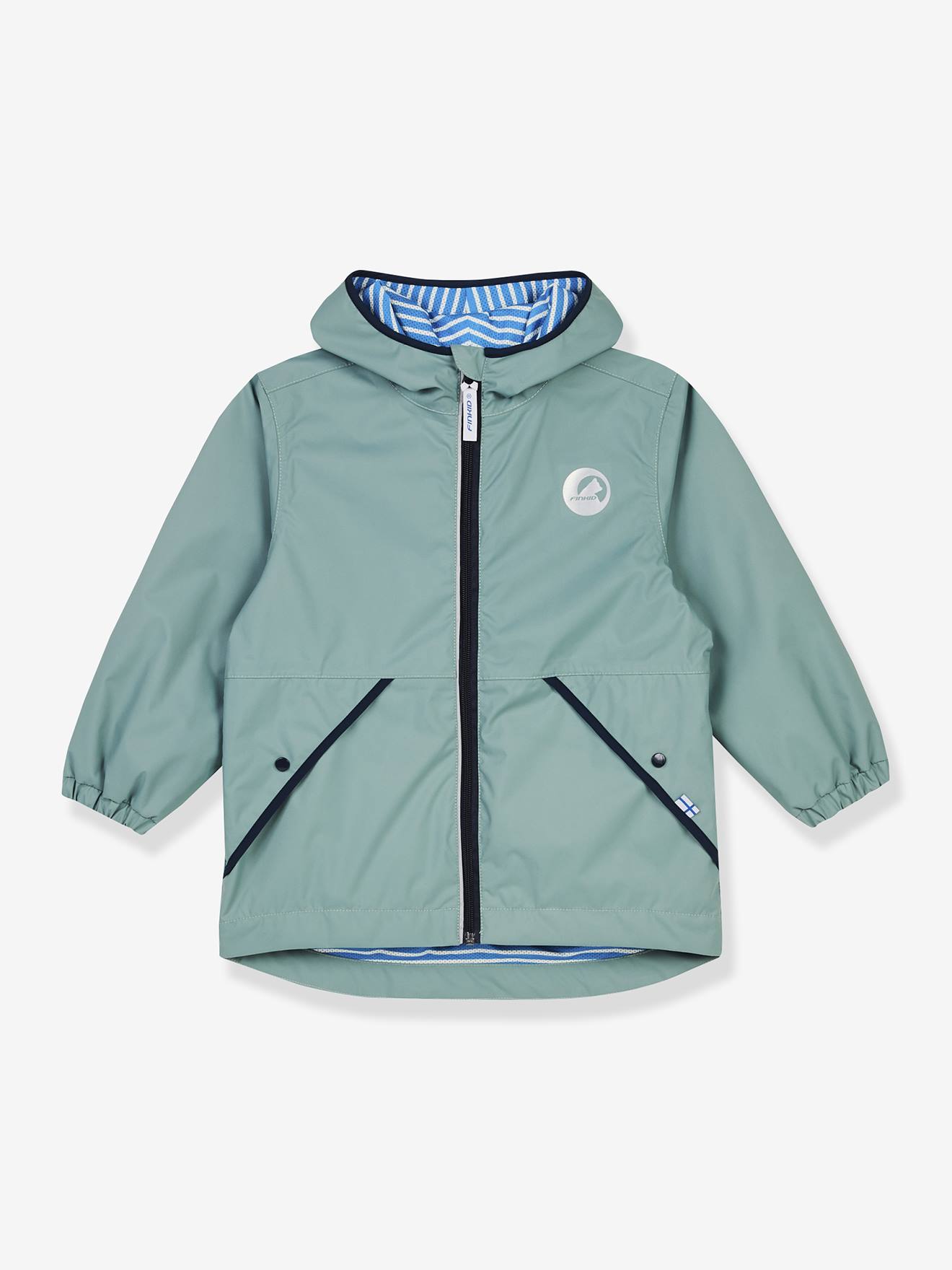 Outdoor kinderjas PUUSKIAINEN FINKID, zip-in systeem turquoiseblauw afbeelding