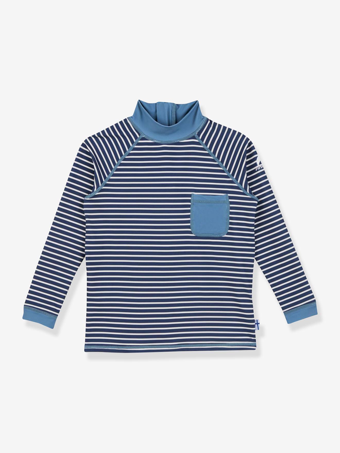 T-shirt met lange mouwen en UV-bescherming DELFIINI EKO FINKID jeansblauw afbeelding