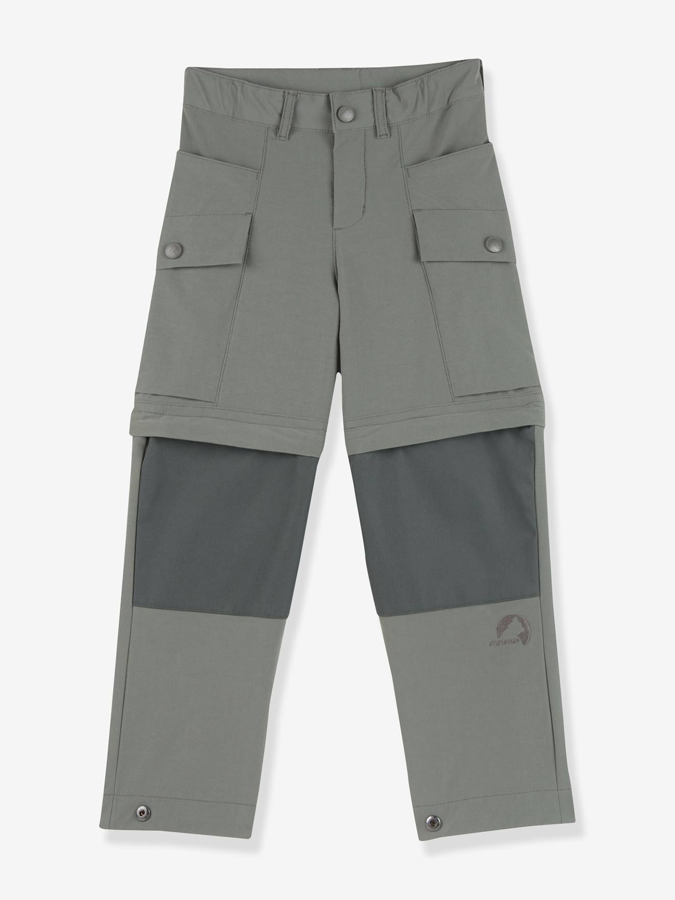 Zomerbroek voor kinderen ORAVA ZIP finkid, variabele beenlengte saliegroen afbeelding