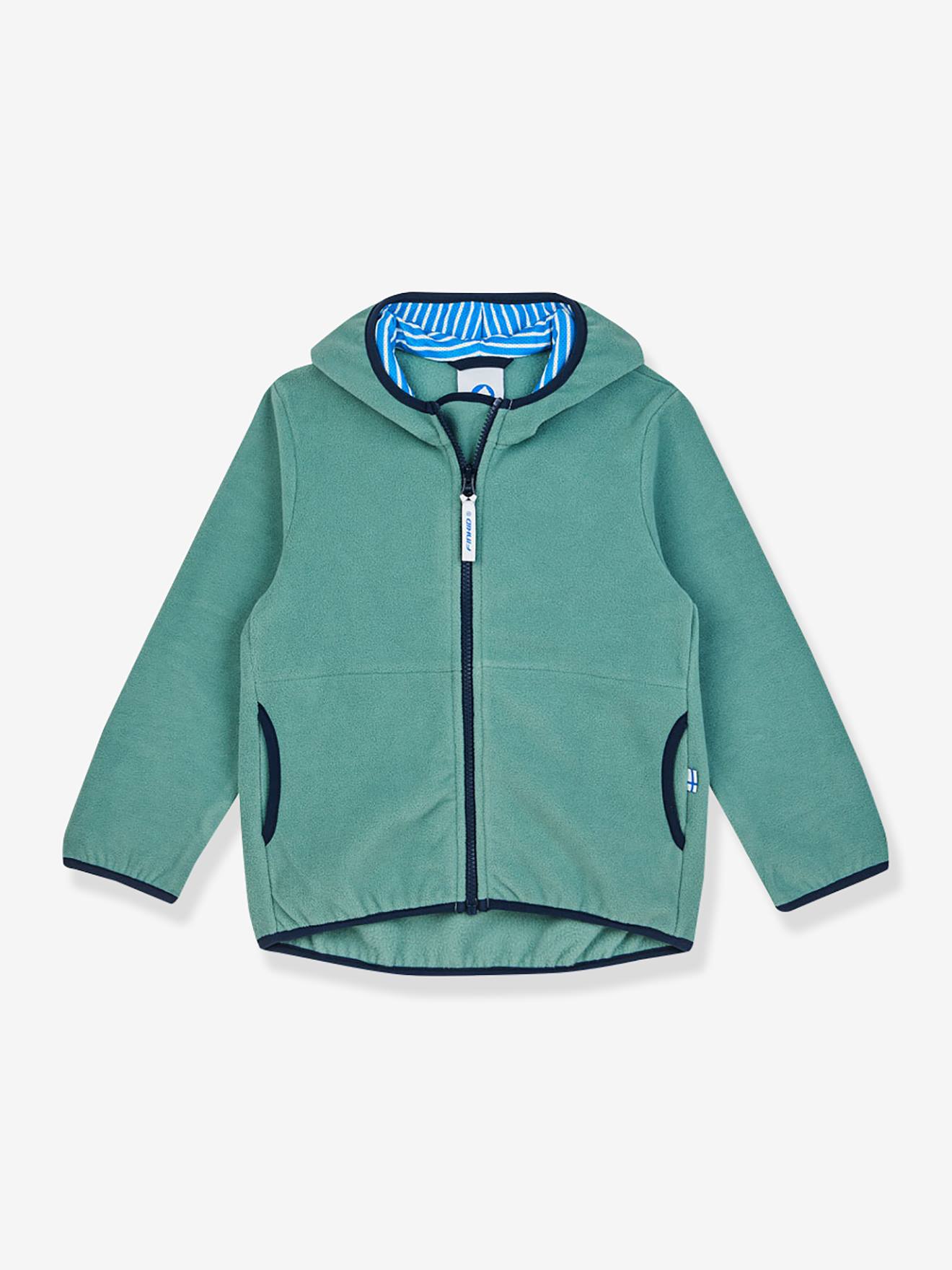 Fleece kinderjas PAUKKU FINKID, zip-in binnenjas turquoiseblauw afbeelding