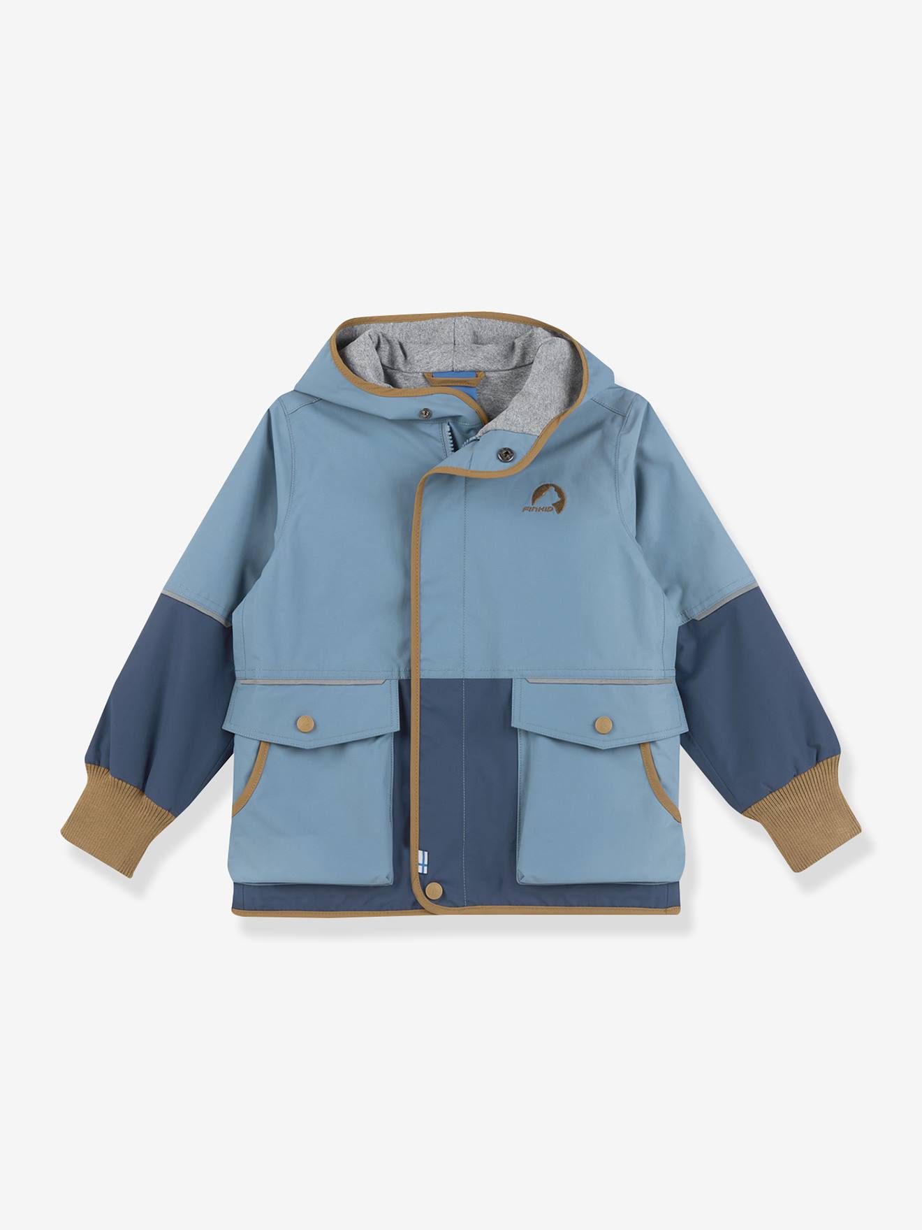 Waterdichte regenjas voor kinderen KIVA MOVE FINKID middenblauw afbeelding