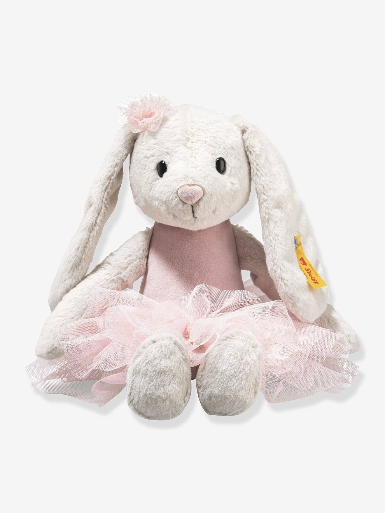 Ballerina knuffelkonijn 30 cm voor meisjes STEIFF HOPPIE 3 rozen afbeelding