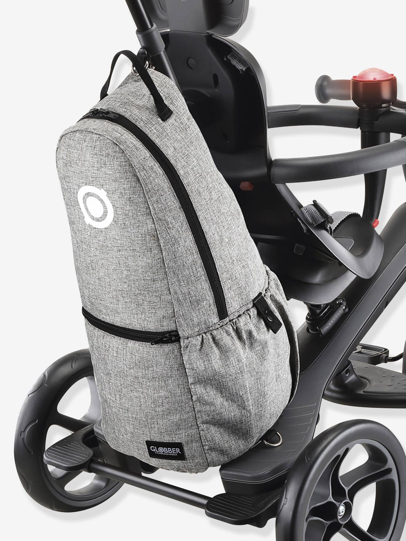 Tas + steun voor GLOBBER driewieler grijs afbeelding