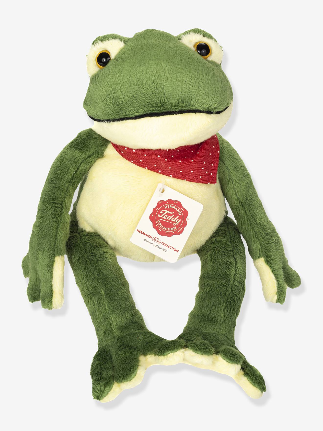 Gelede kikkerknuffel 28 cm TEDDY HERMANN groen afbeelding