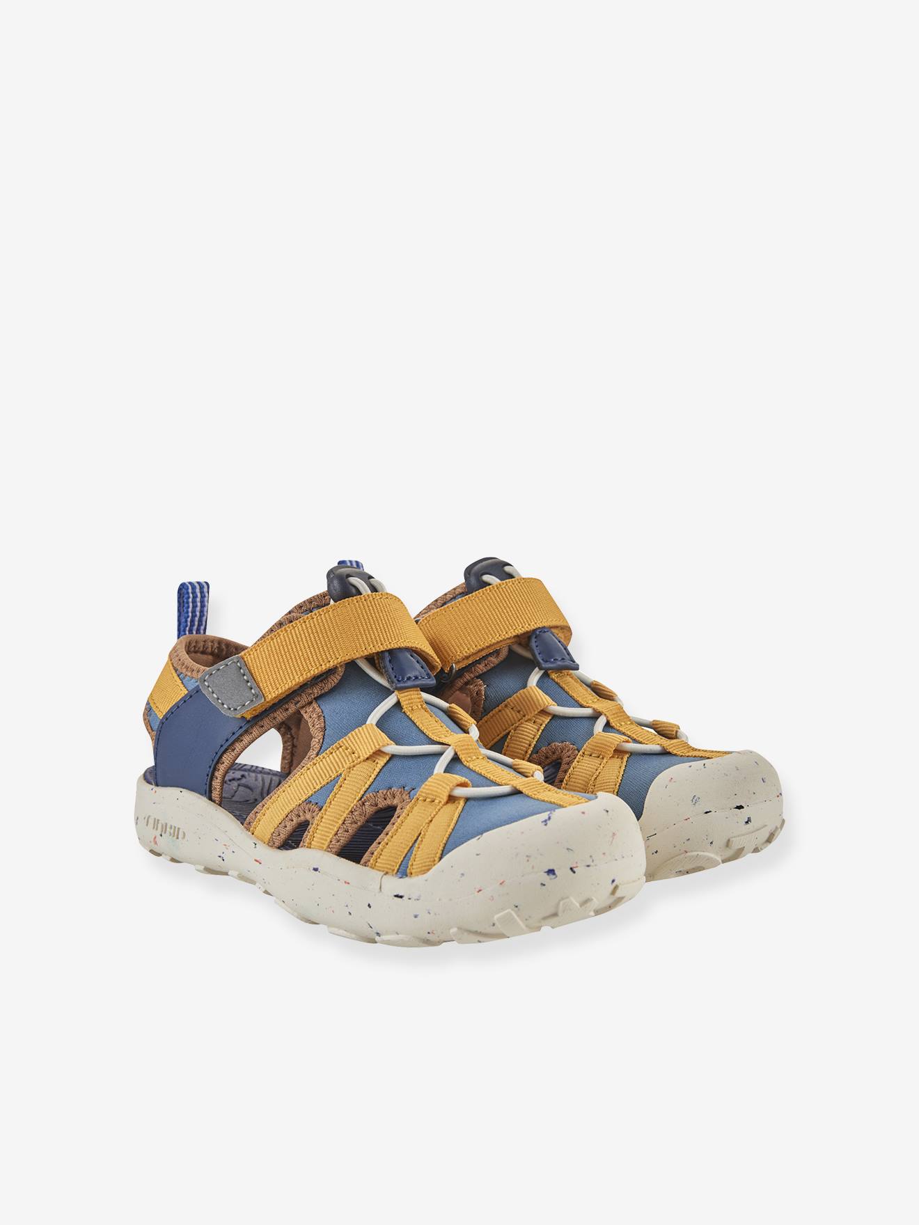 Trekkingsandalen voor meisjes met teenbescherming SALAMA FINKID jeansblauw afbeelding