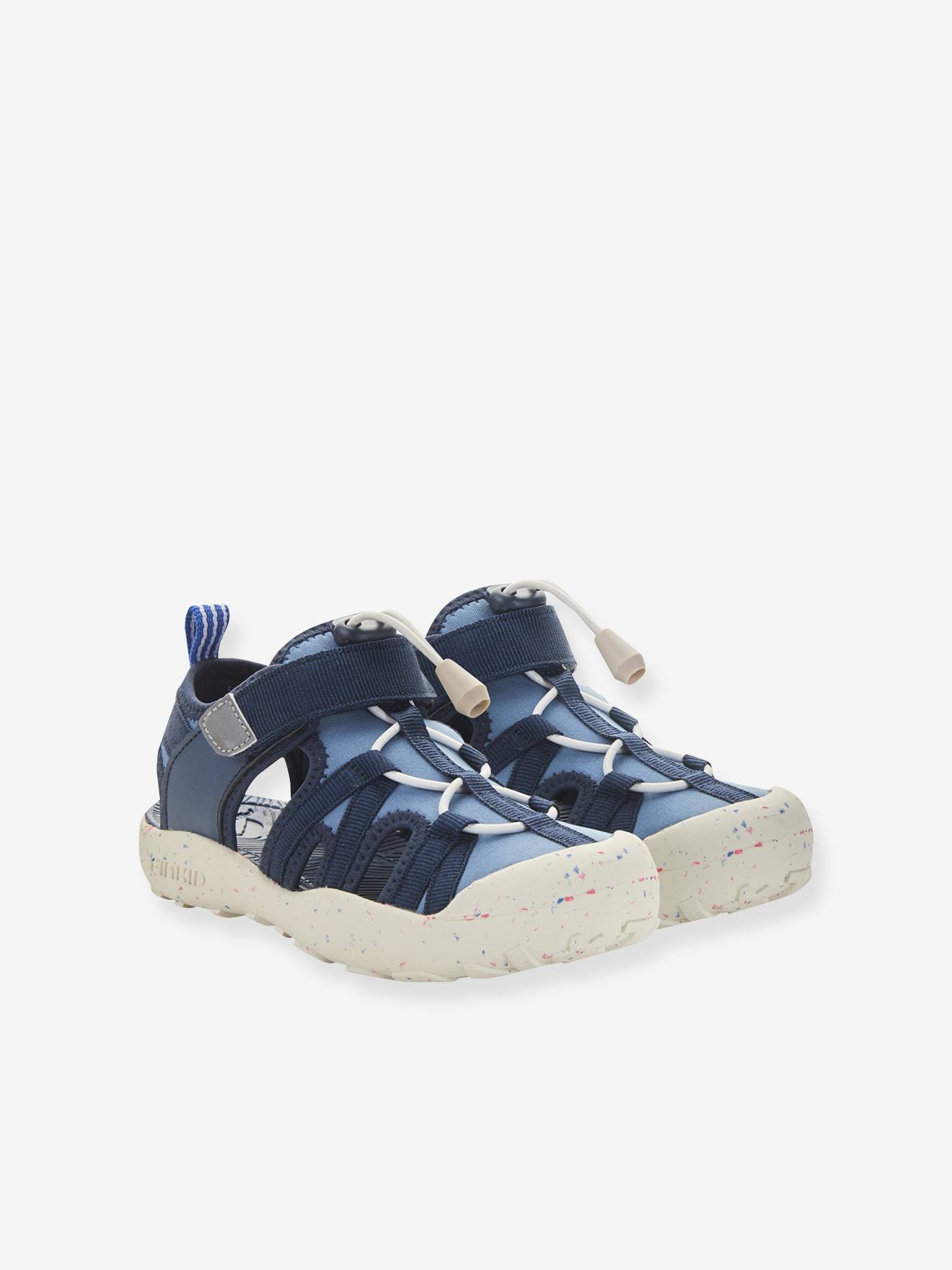 Trekkingsandalen voor meisjes met teenbescherming SALAMA FINKID blauw afbeelding