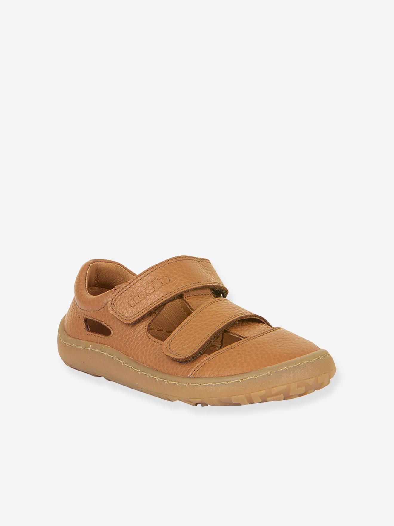 Barefootsandalen met bandjes voor kinderen BAREFOOT SANDAL FRODDO karamel afbeelding