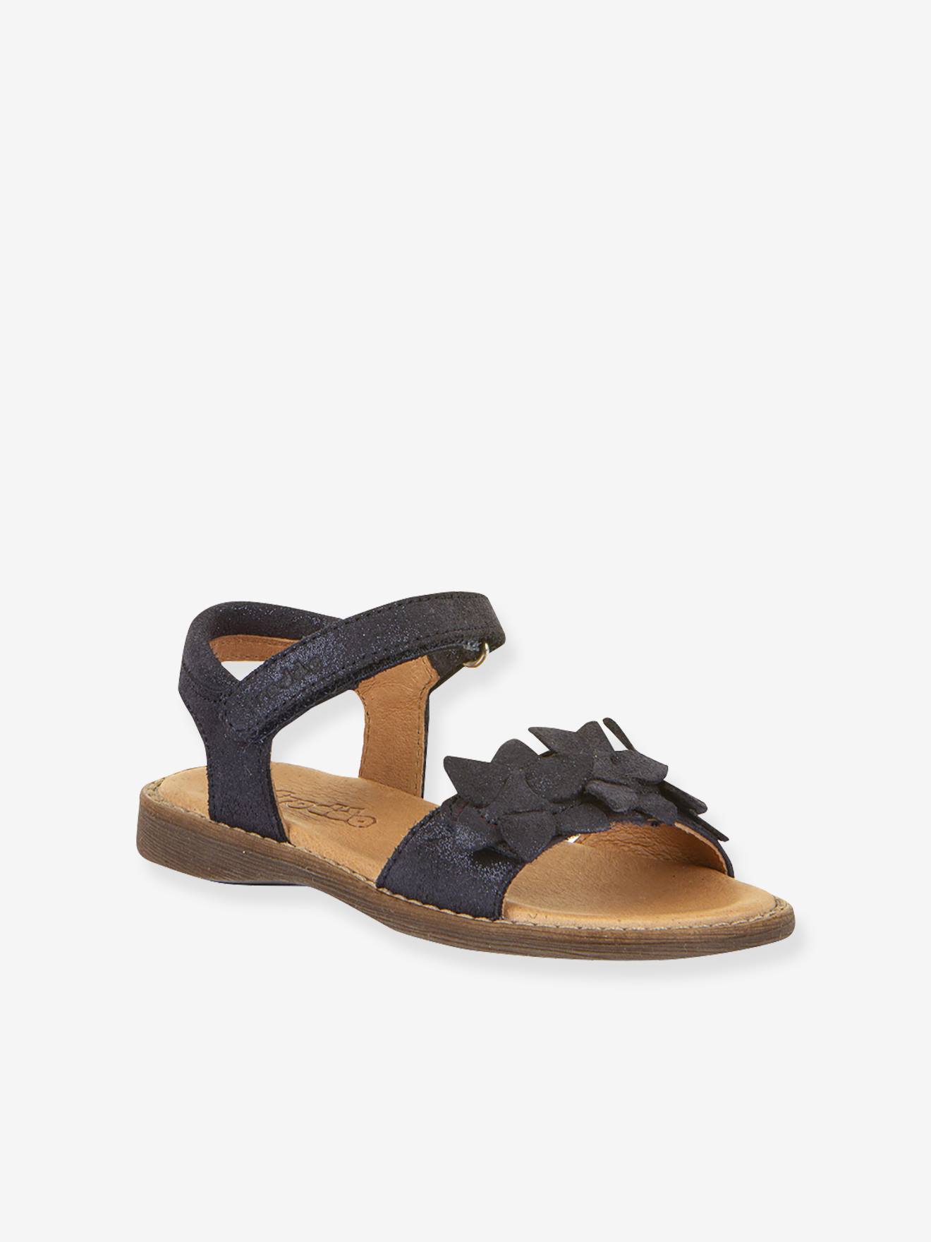 Leren sandalen voor meisjes LORE FLOWERS FRODDO blauw afbeelding