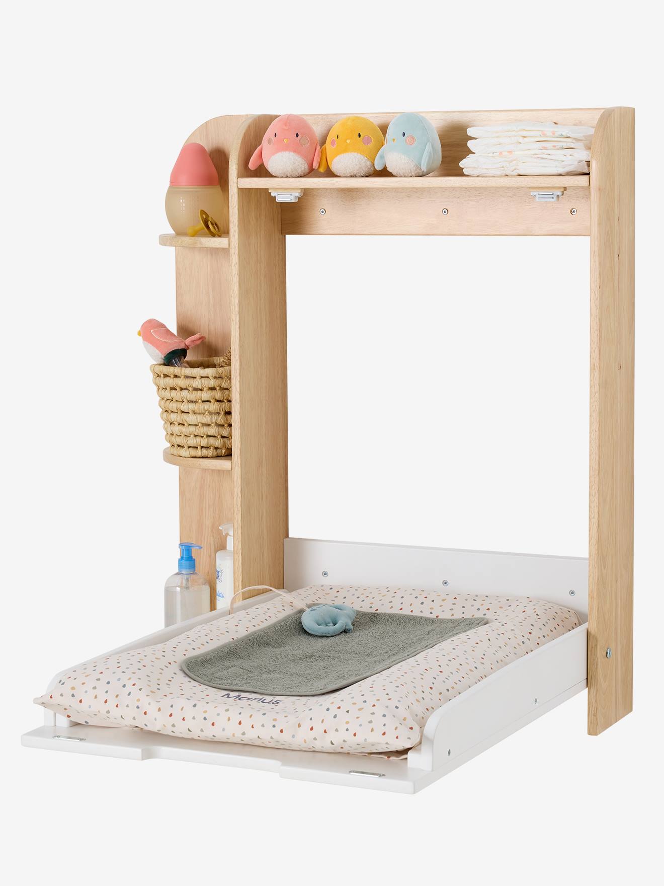 Wandluiertafel met opbergruimte hout