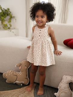 Baby-Rok, jurk-Gedrukte babyjurk met schouderbandjes
