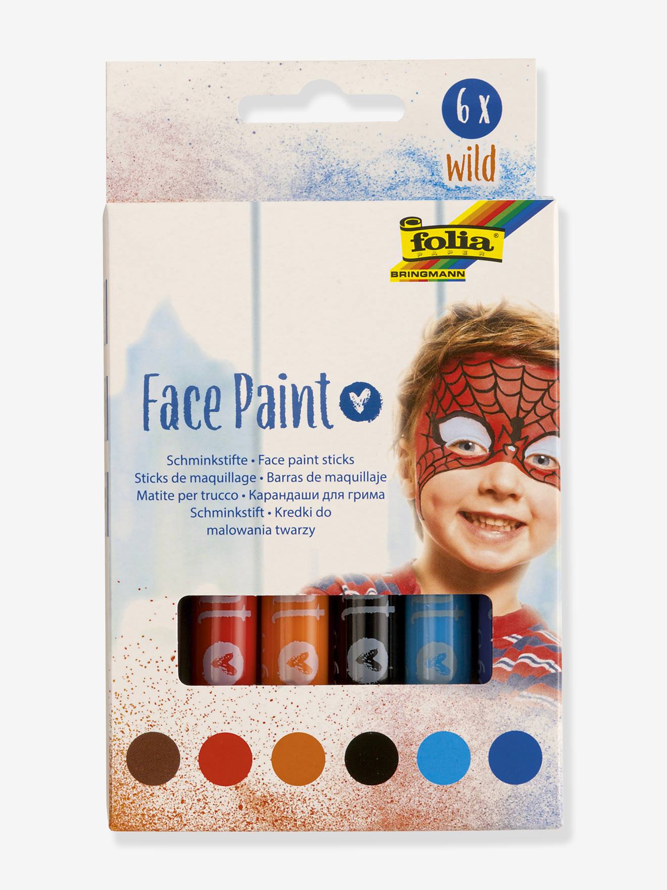 Set van 6 make-up potloden WILD FOLIA meerkleurig afbeelding