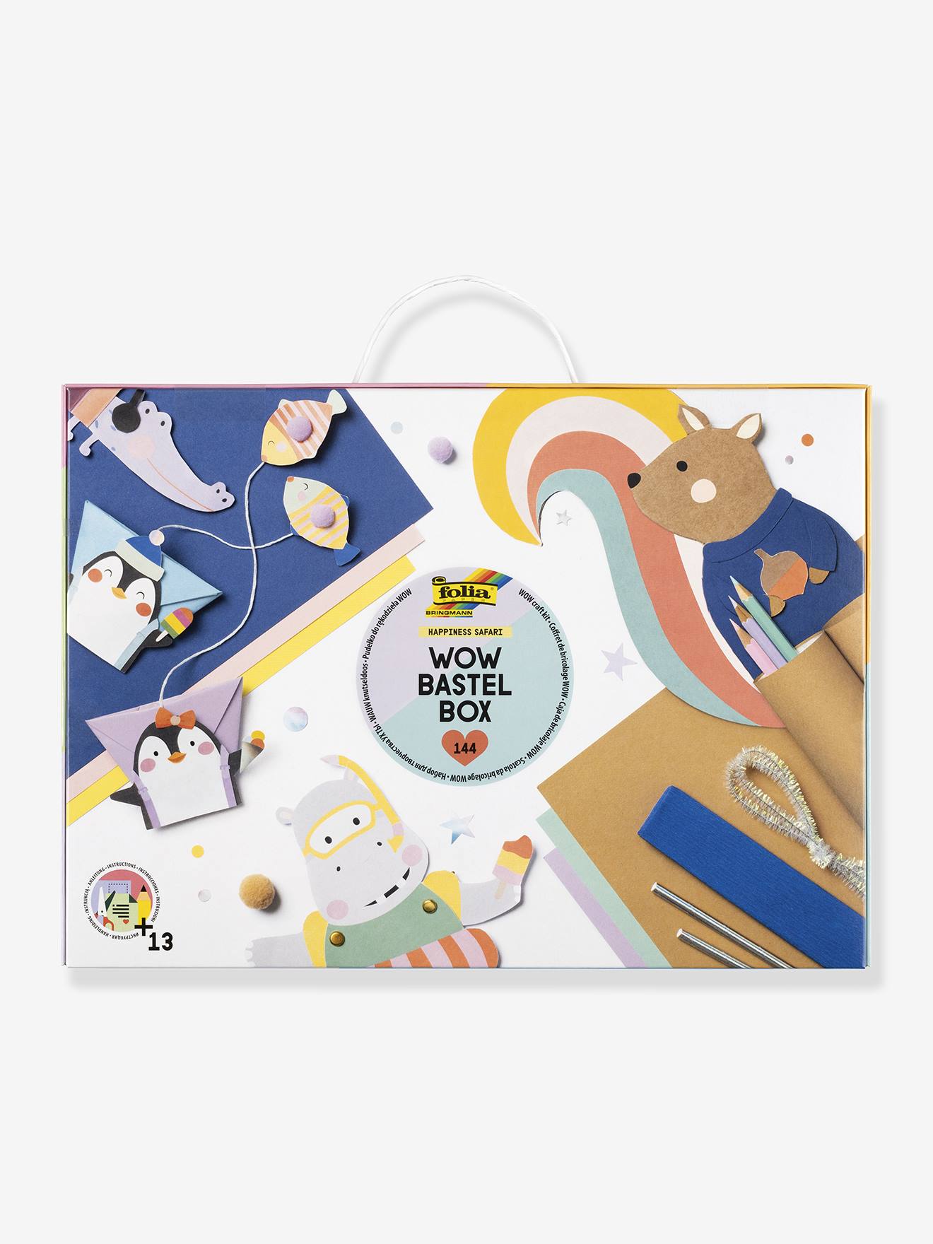 Creatieve doos voor kinderen, 144 stuks WOW HAPPINESS SAFARI FOLIA meerkleurig afbeelding