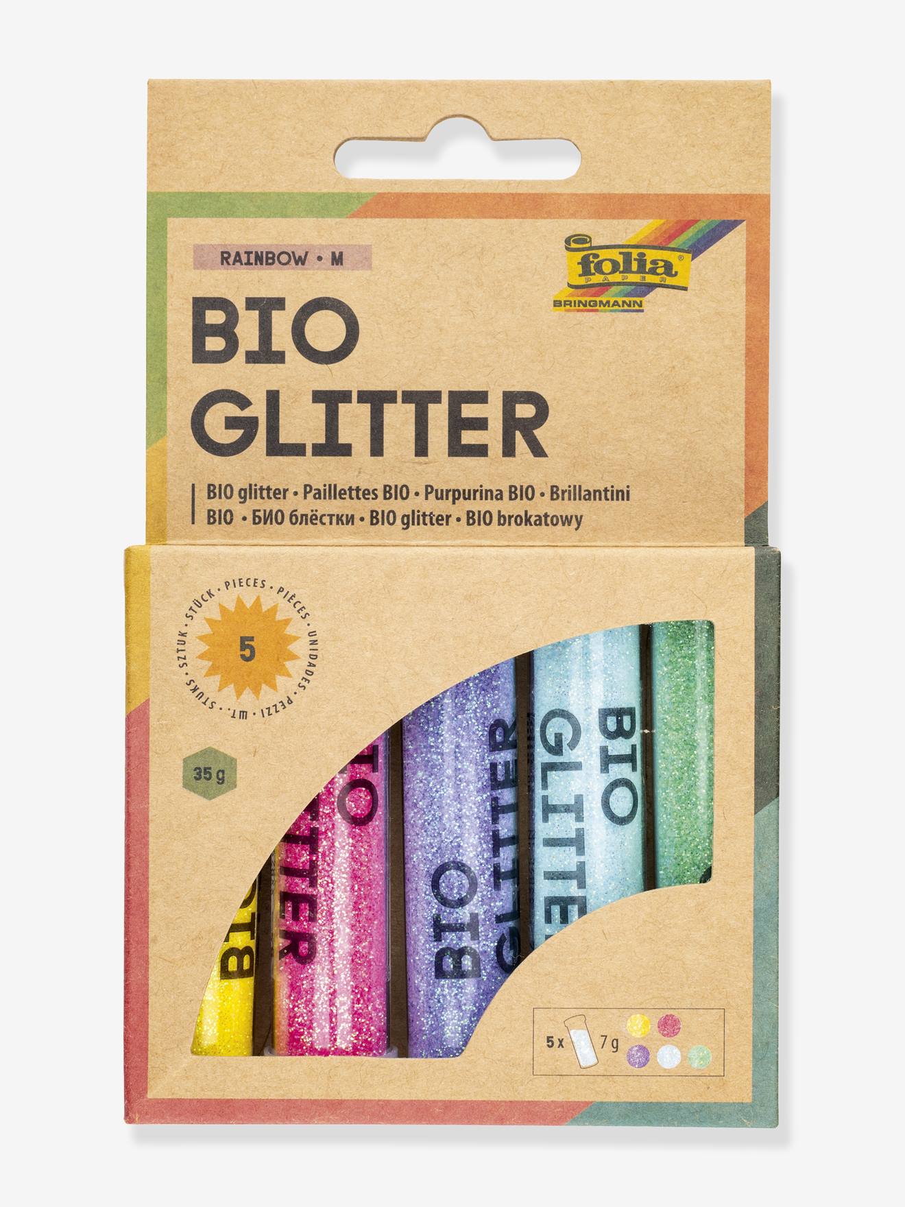 Set van 5 BIO RAINBOW M sierspeldjes FOLIA meerkleurig afbeelding