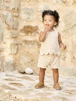 Baby-Babyset-Baby set top + short in macramé
