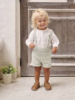 Baby-Babyset-Feestelijke set met overhemd + korte broek voor baby