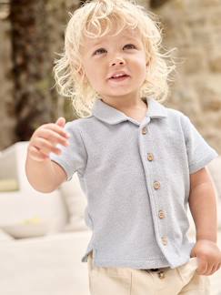 Baby-Overhemd, blouse-Babyshirt met korte mouwen