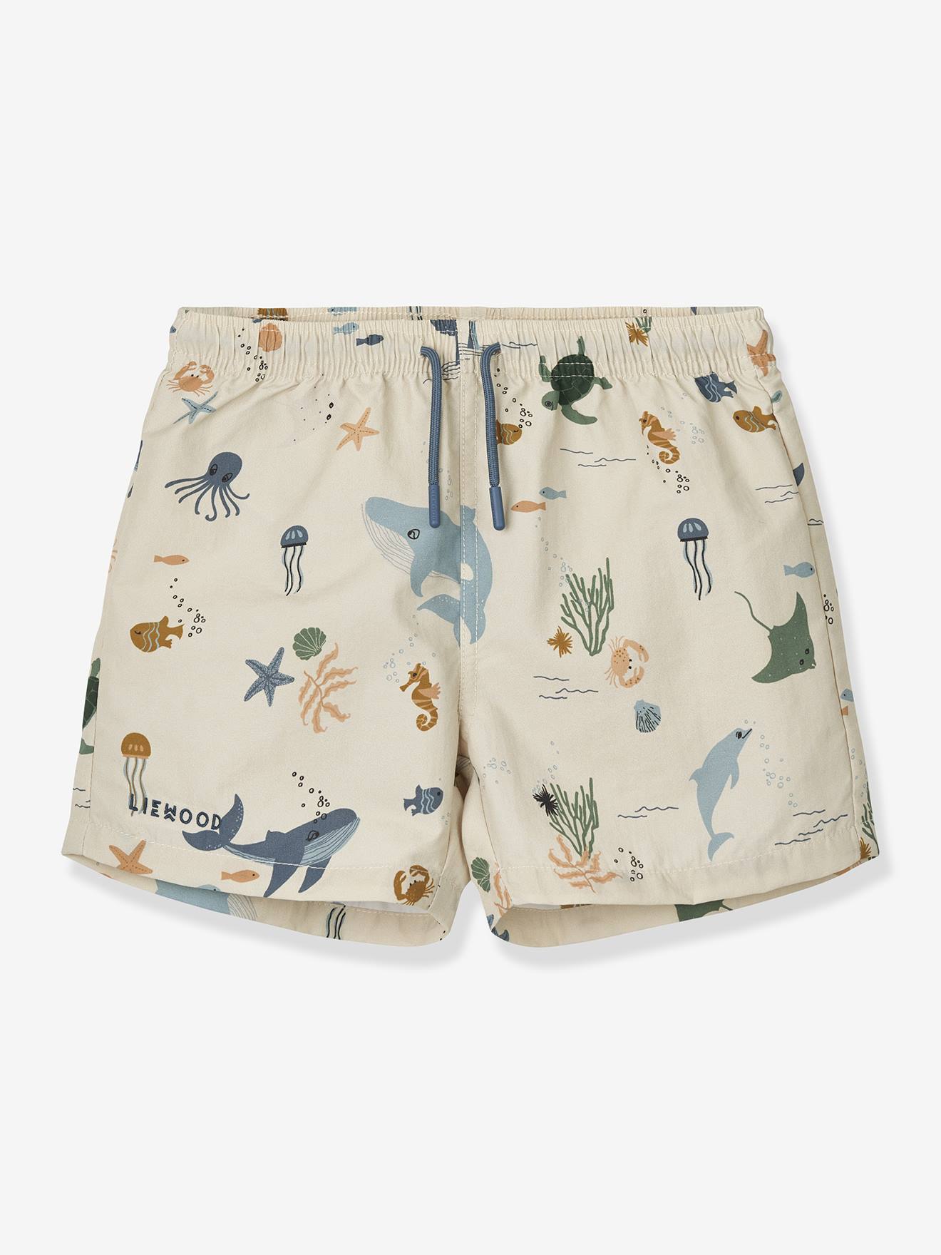 Zwemshort met Aiden LIEWOOD-print beige afbeelding