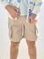 Gemakkelijk aan en uit te trekken battle short voor jongens beige+kaki+marineblauw+mintgroen - vertbaudet enfant 