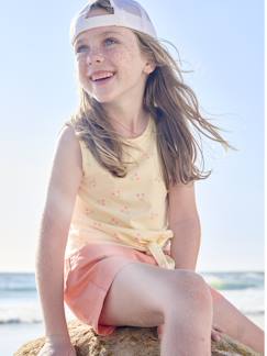 -Bedrukte tanktop met knoop voor meisjes
