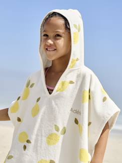 -Gepersonaliseerde bad-/strandponcho voor kinderen, met gerecycled katoen