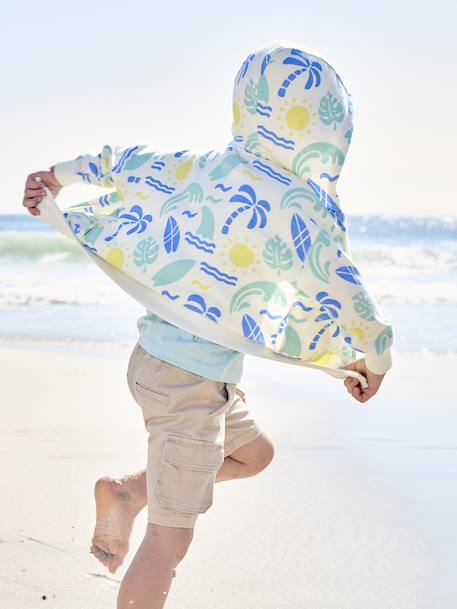 Gemakkelijk aan en uit te trekken battle short voor jongens beige+kaki+marineblauw+mintgroen - vertbaudet enfant 