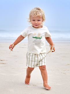 Baby-Babyset-T-shirt + korte broek gestreept baby