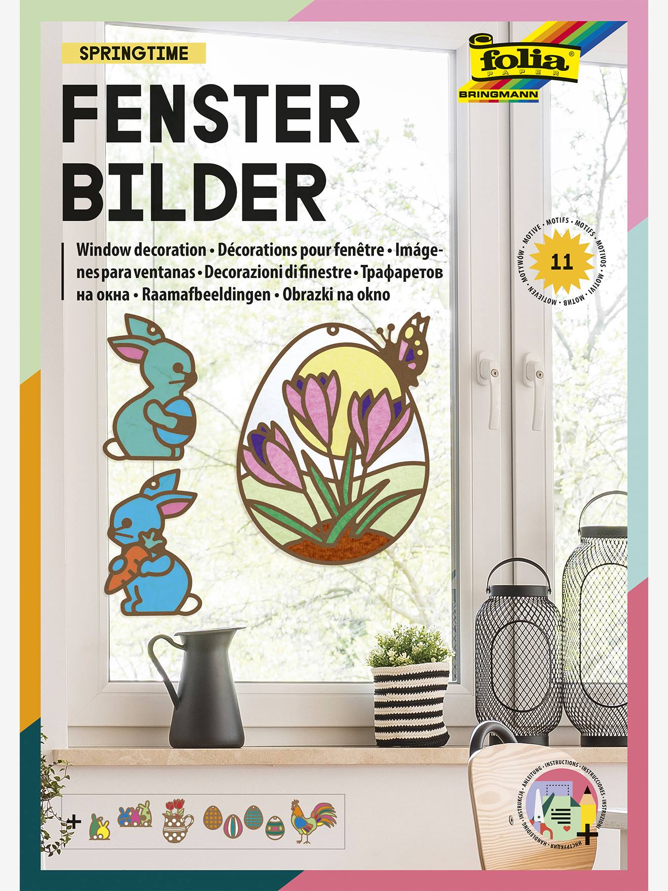Creatieve set "raamfoto's", 11 motieven SPRINGTIME FOLIA meerkleurig afbeelding