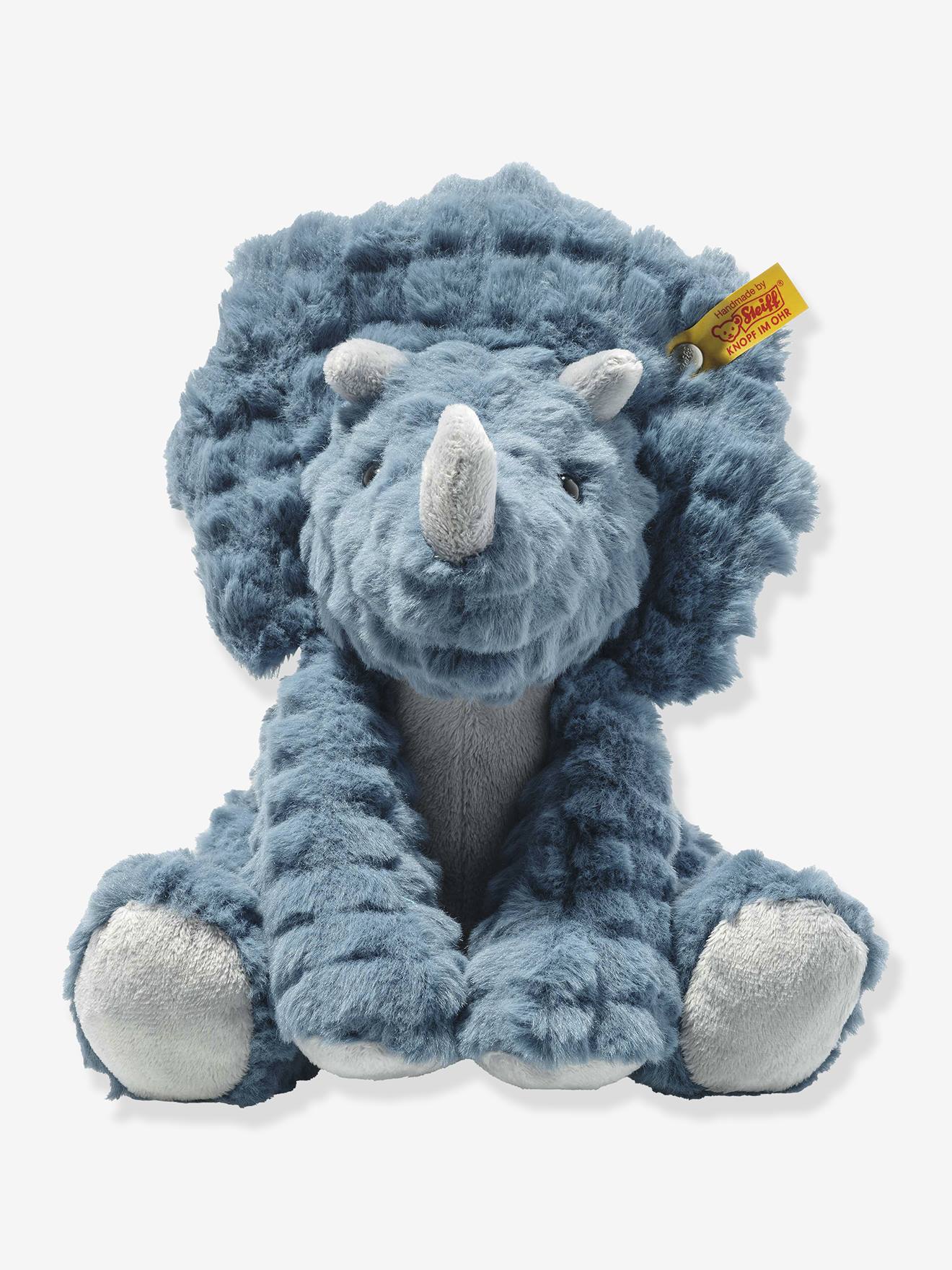 Triceratops knuffel 28 cm voor kinderen DIXI STEIFF petrolblauw afbeelding