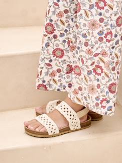Schoenen-Kindersandalen met klittenband en gehaakt effect