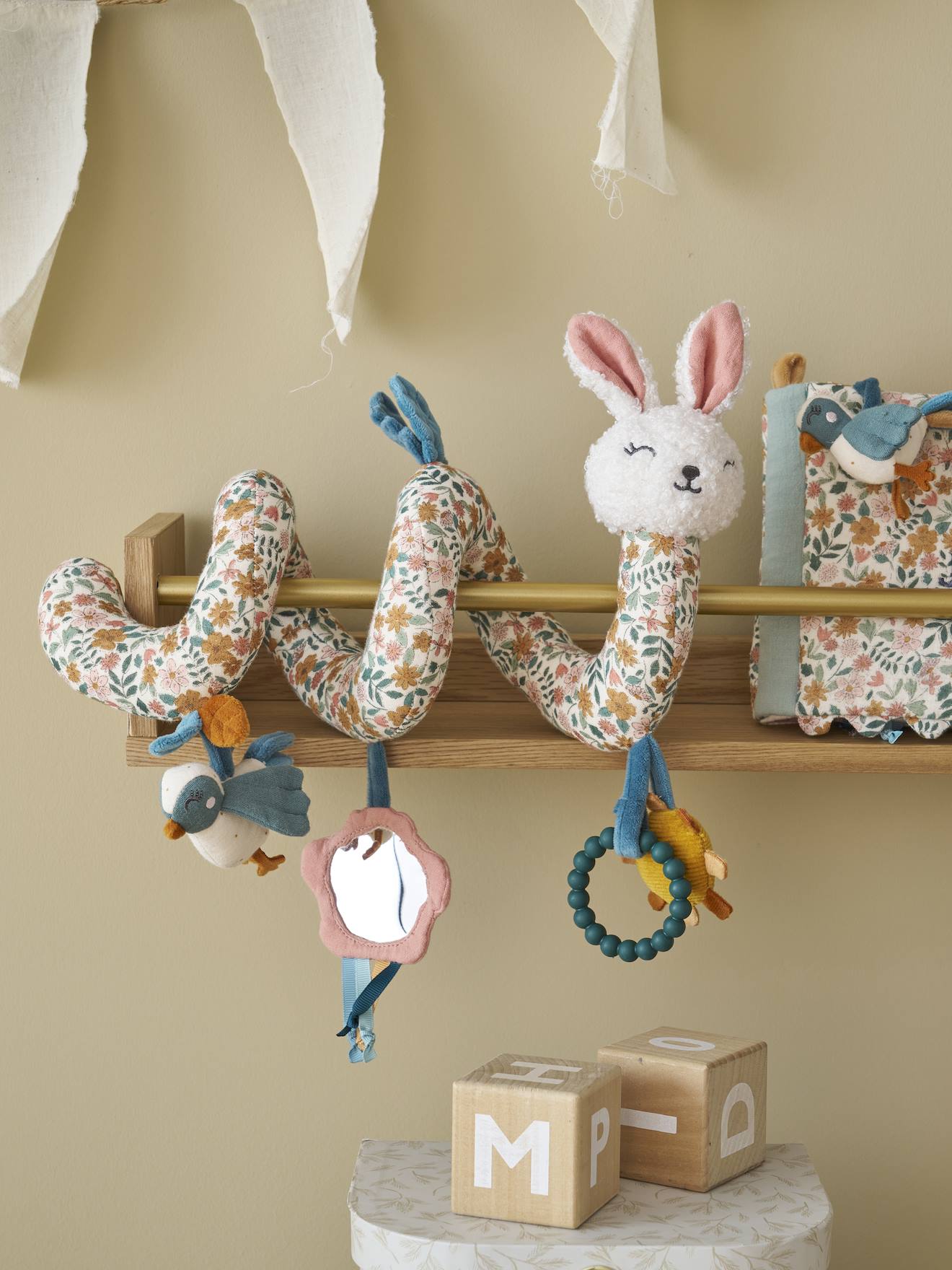 Activiteitenspiraal RETRO FLOWER geel afbeelding