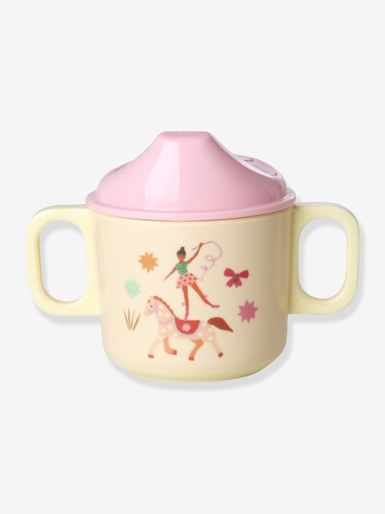 Melamine kinderdrinkbeker FUN FAIR PINK 250 ml rice rozen