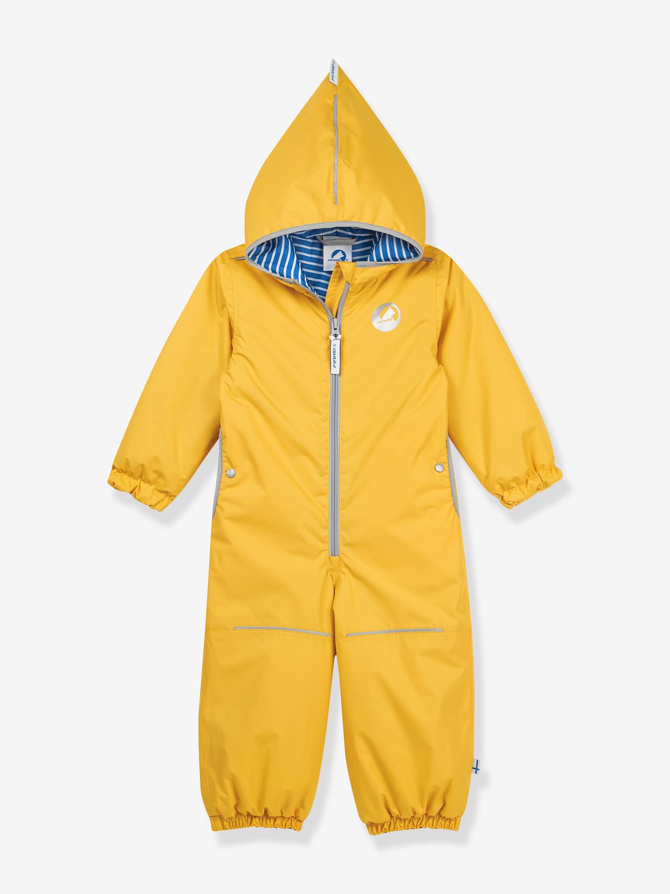 Waterdichte licht gewatteerde jumpsuit voor kinderen PIKKUMINI FINKID geel afbeelding