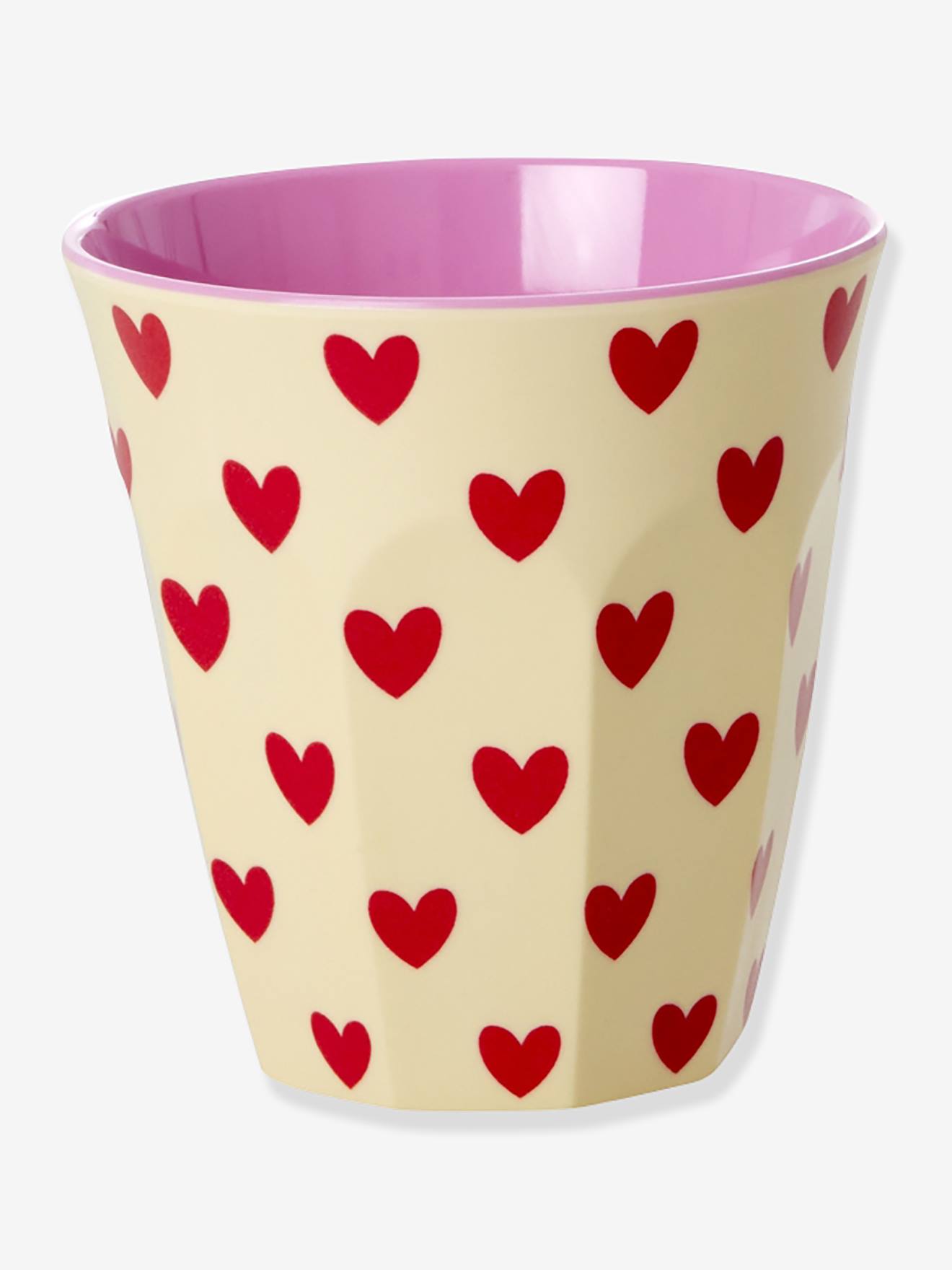 Medium melamine mok DARLING HEARTS rice 250 ml beige