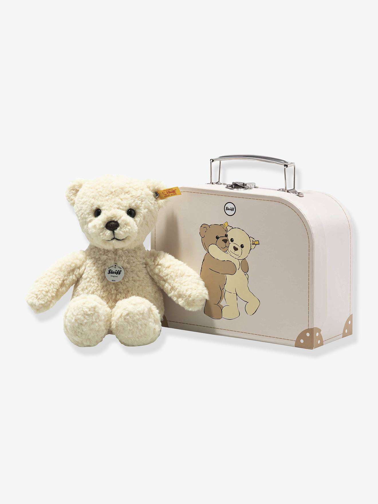 Teddybeer met koffer 21 cm voor kinderen STEIFF MILA beige afbeelding