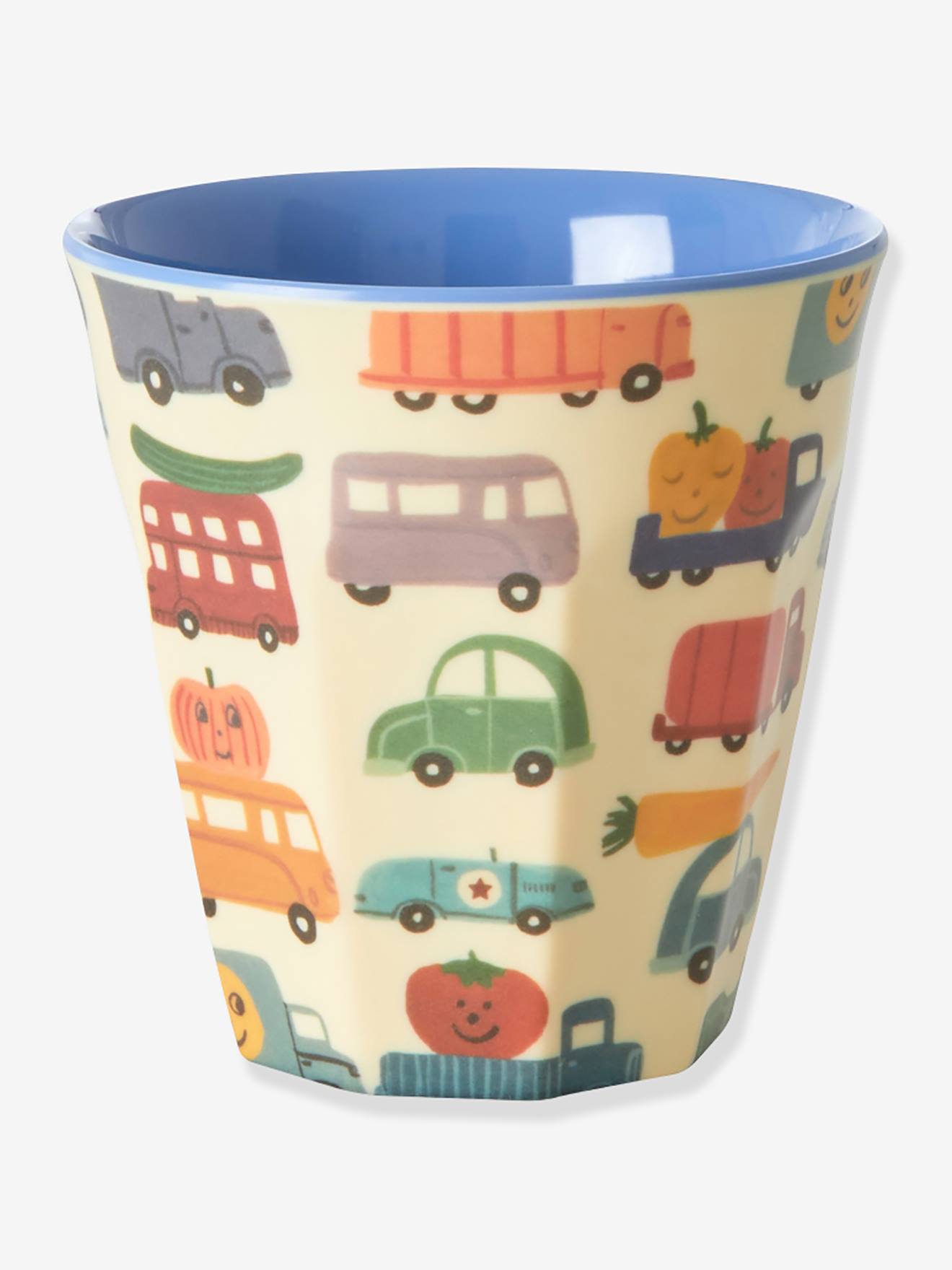 Medium melamine kinderbeker HAPPY CARS rice 250 ml meerkleurig