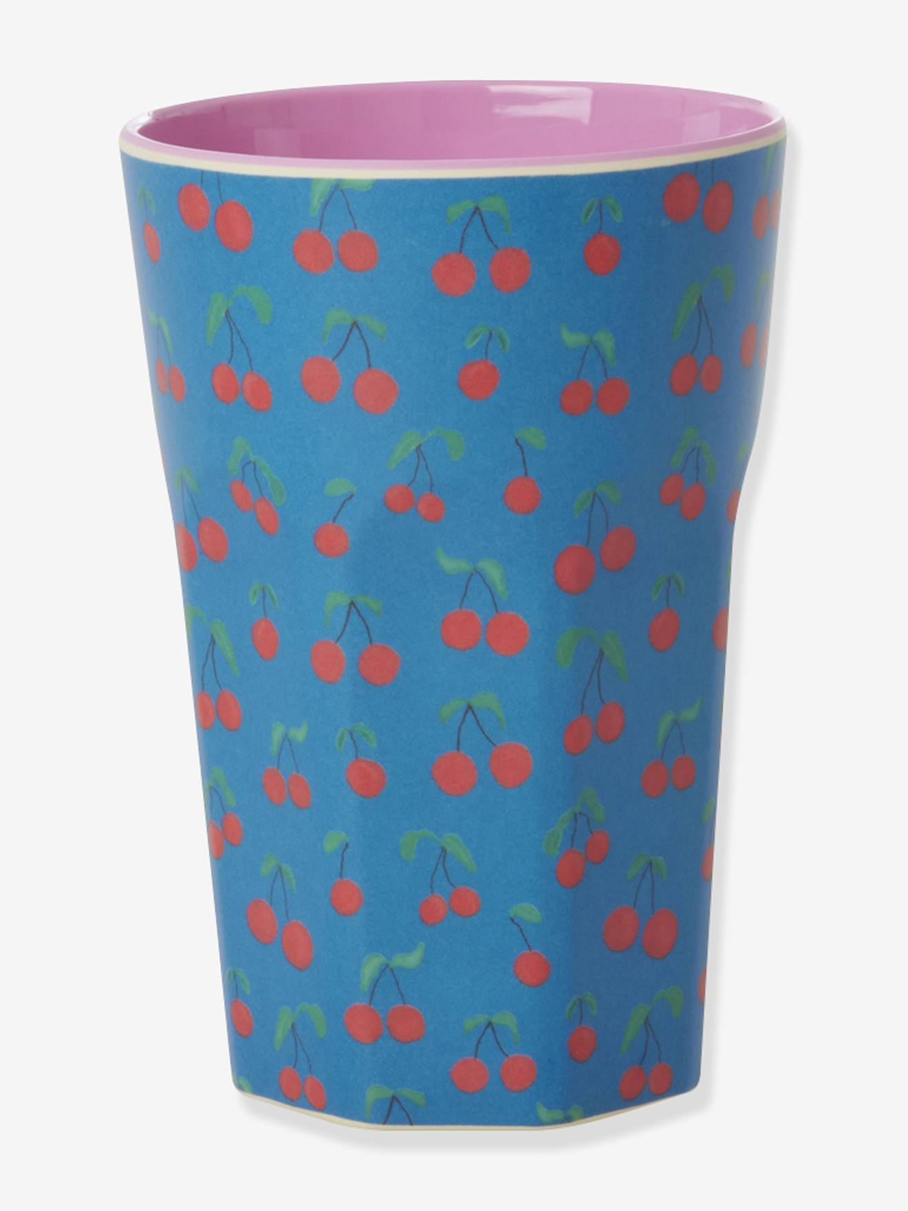 Grote melamine mok CHERRY LOVE rice 400 ml felblauw
