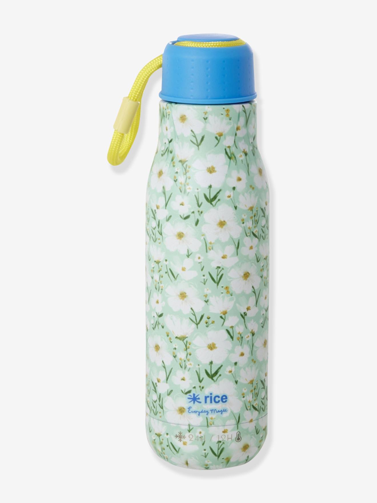 Roestvrijstalen thermosfles SUMMER BLOOM rice 500 ml mintgroen