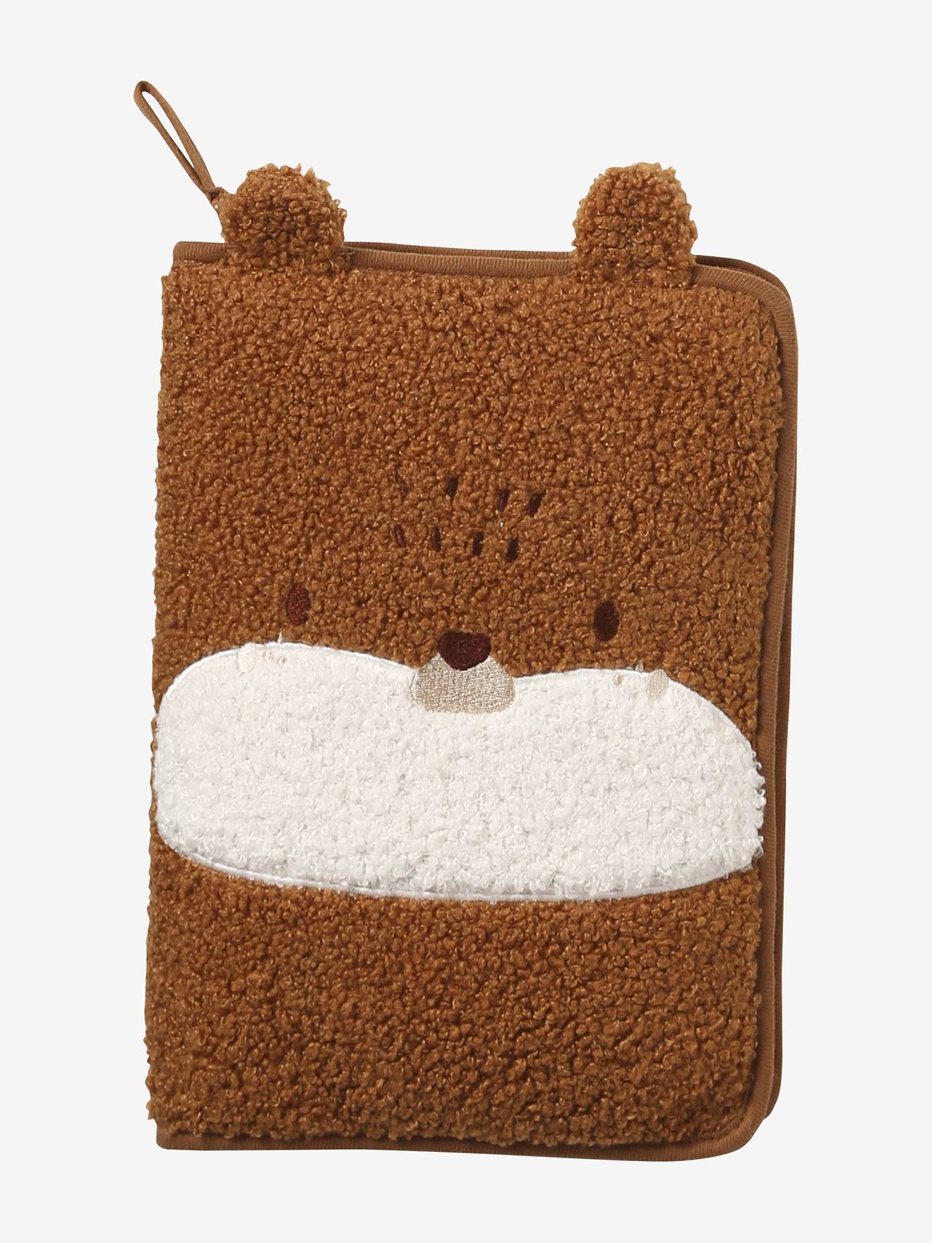 Sherpa hoes voor gezondheidsboekjes TEDDY BEAR pecannoot afbeelding