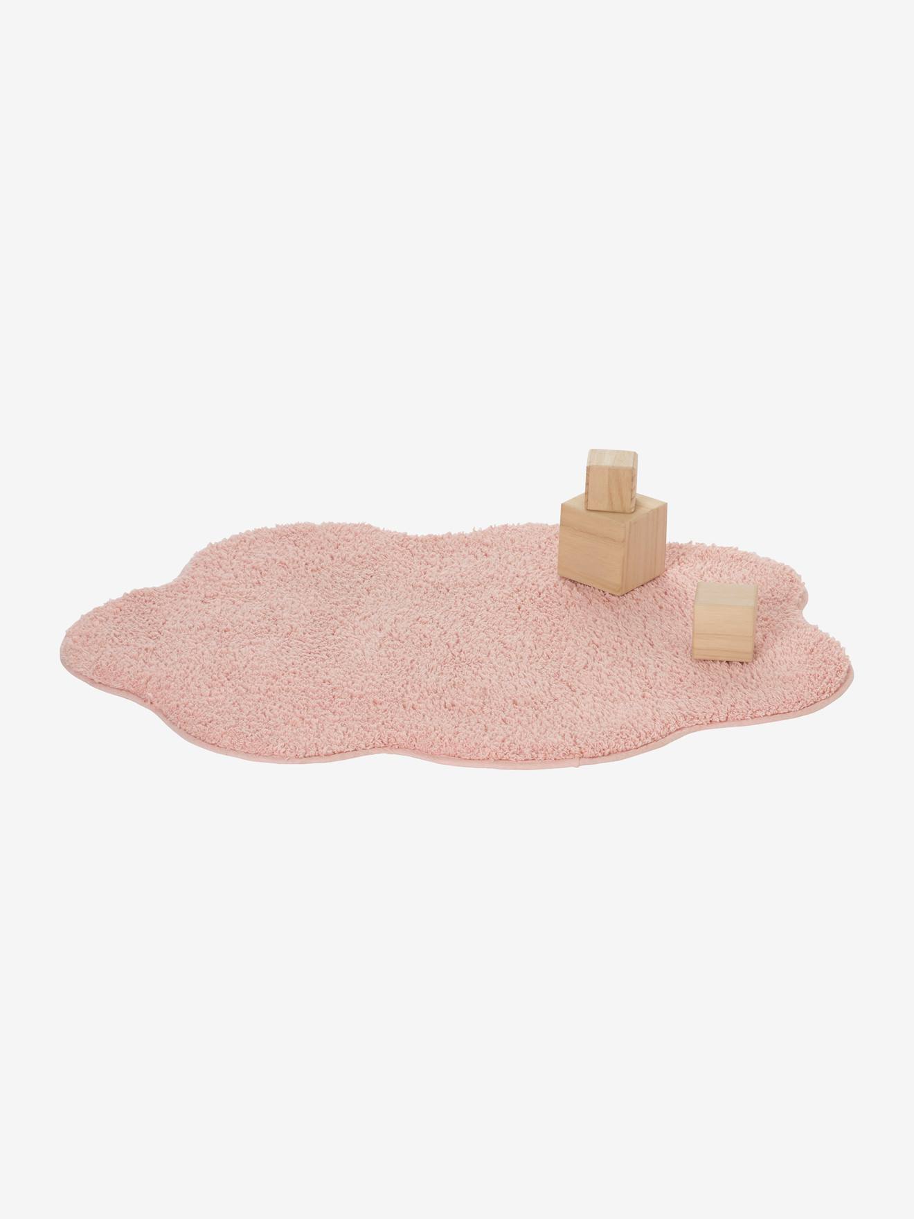 Wolkmat voor babykamer, thema "poesje mauw" zacht roze