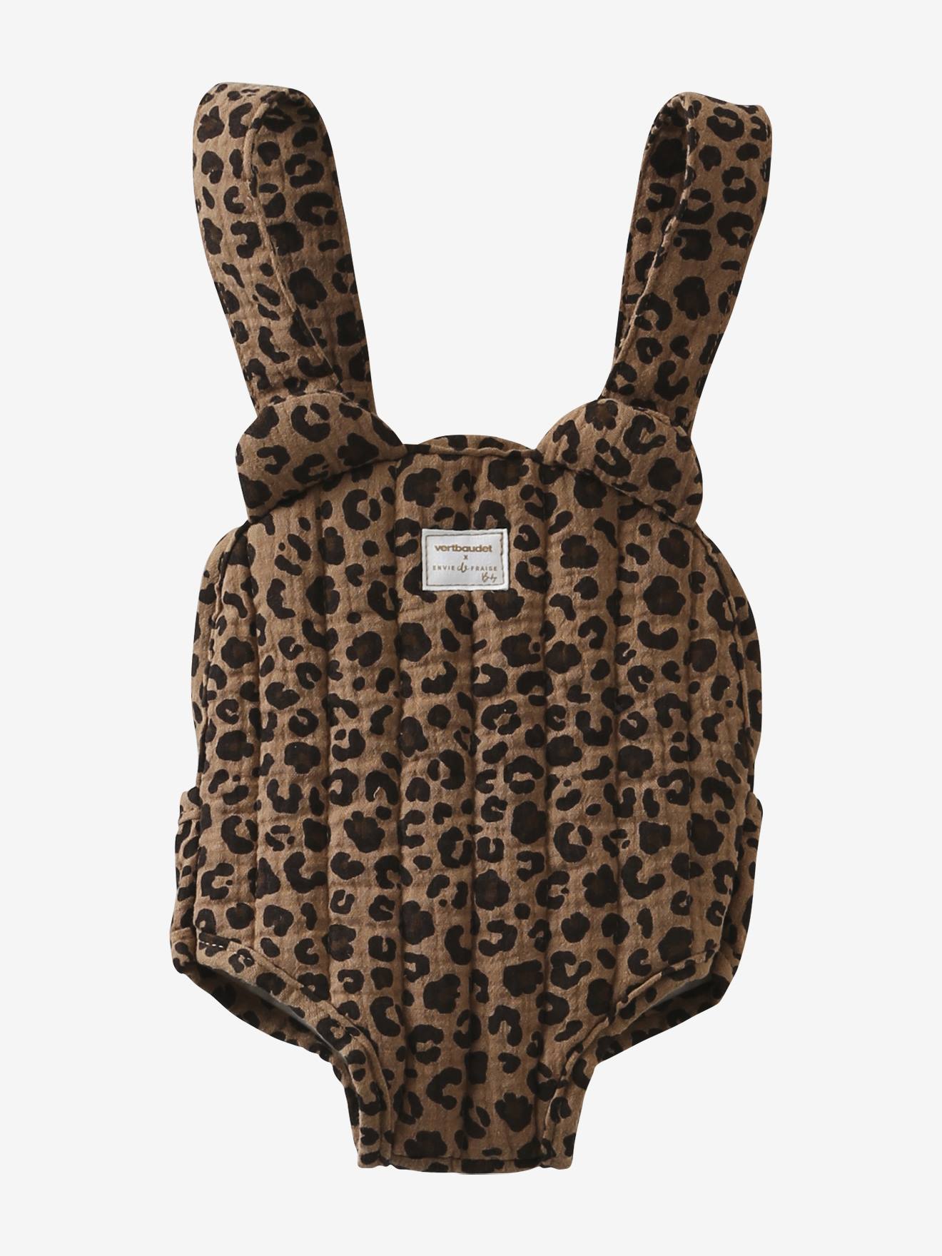 Draagzak voor poppen in katoenen hydrofiel VERTBAUDET x ENVIE DE FRAISE bruin afbeelding