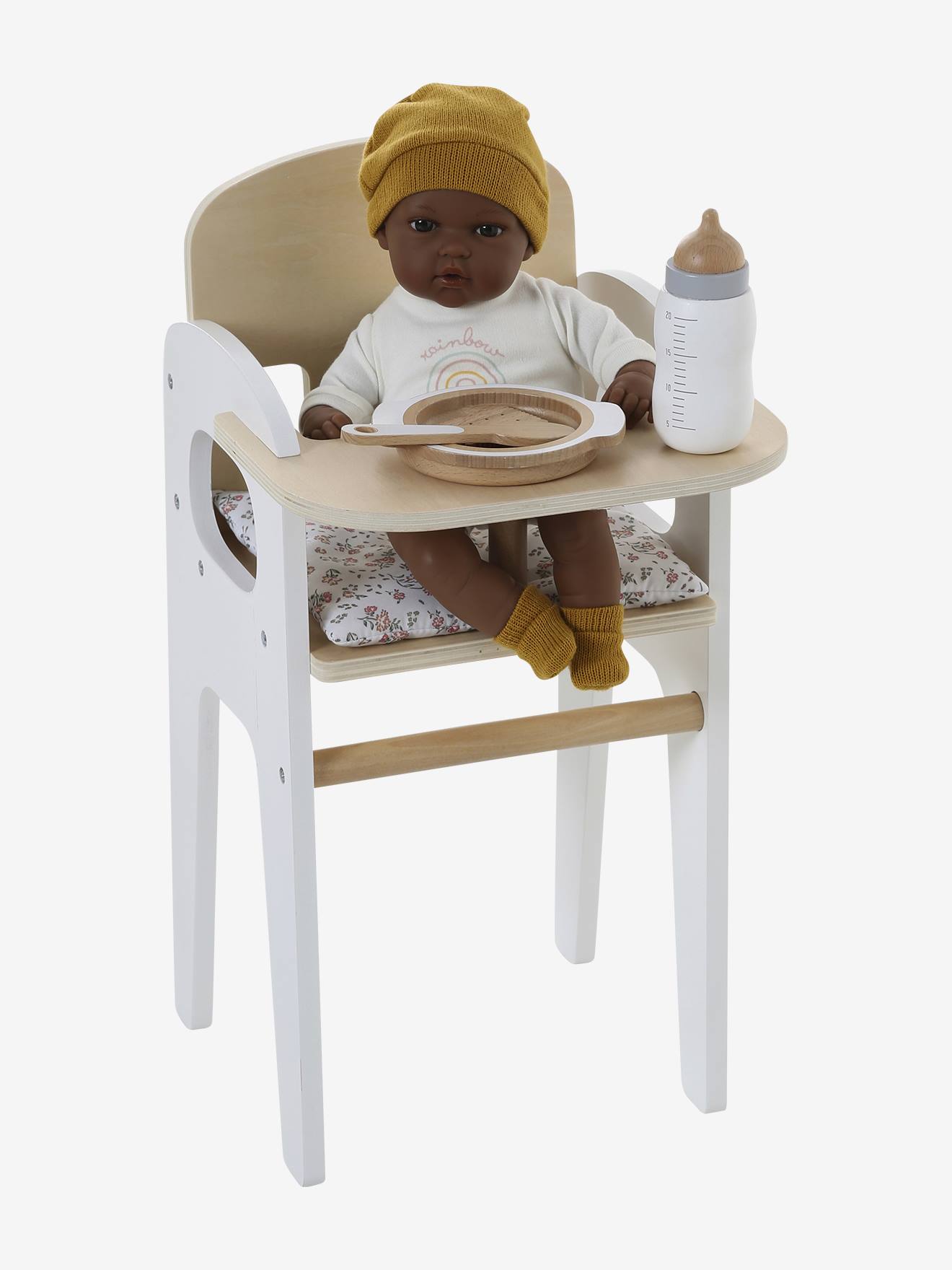 Kinderstoel pop FSC 100%®-hout wit afbeelding